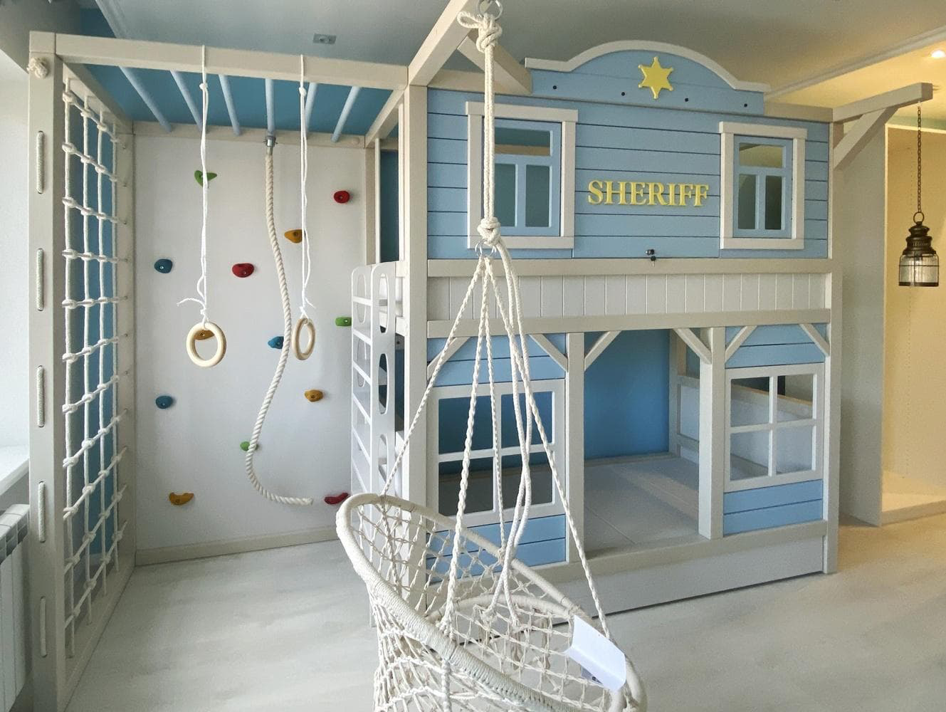 Cowboy bunk bed with slide - Linas & Sons