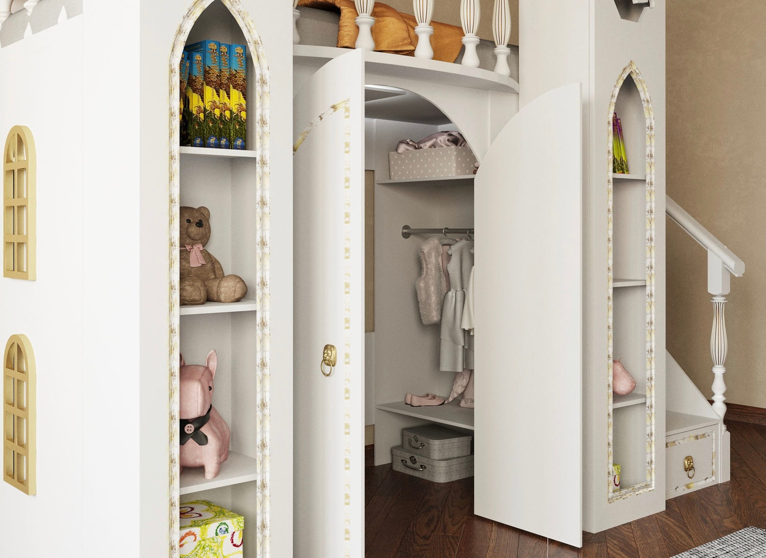 Castle bed with wardrobe - Linas & Sons