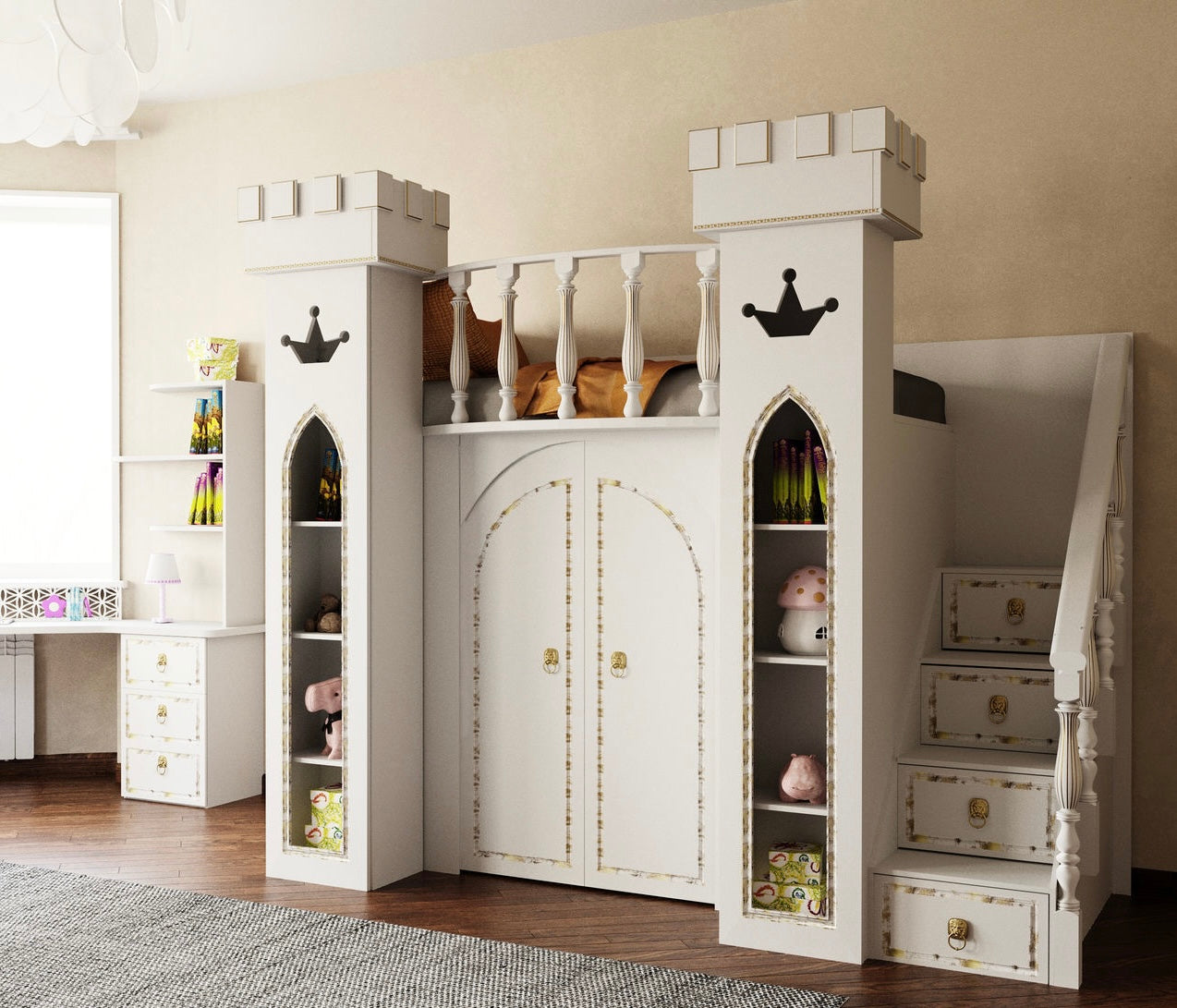 Castle bed with wardrobe - Linas & Sons