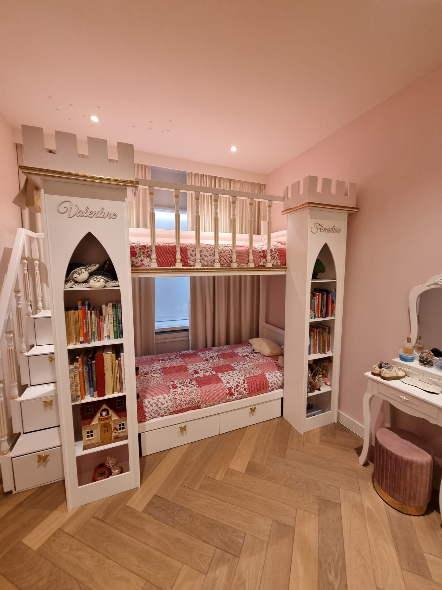 Princess castle bed with slide